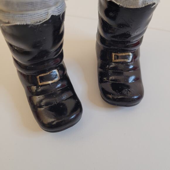 Vintage Porcelain Traditional Santa Claus Figure 16" Boots Toy Sack Holiday - Picture 7 of 14